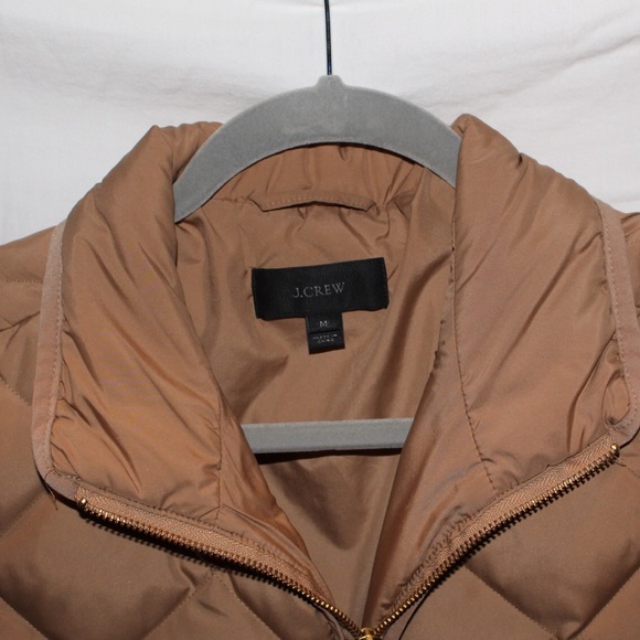 JCrew Quilted Puffer Jacket in Tan - Picture 2 of 5